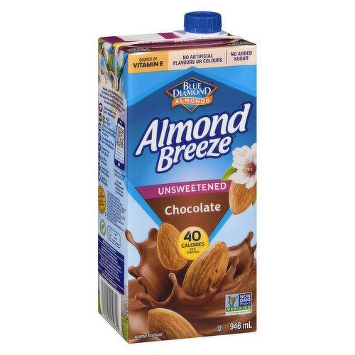 Blue Diamond - Almond Breeze  - Unsweetened Chocolate w/ Vitamins