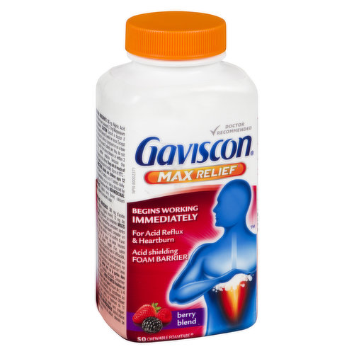 Gaviscon - Max Relief Tablets Berry Blend