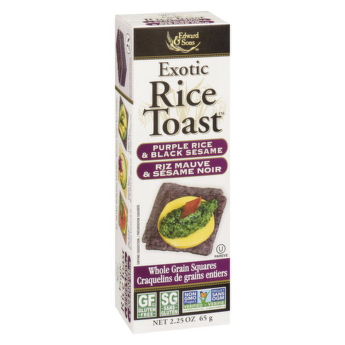 Edward & Son - Rice Toast Crackers Purple Rice & Black Sesame