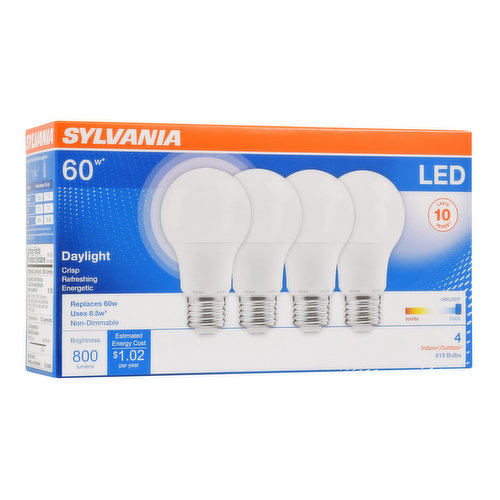 Sylvania - LED 60W A19 Daylight Non-Dim F - Save-On-Foods