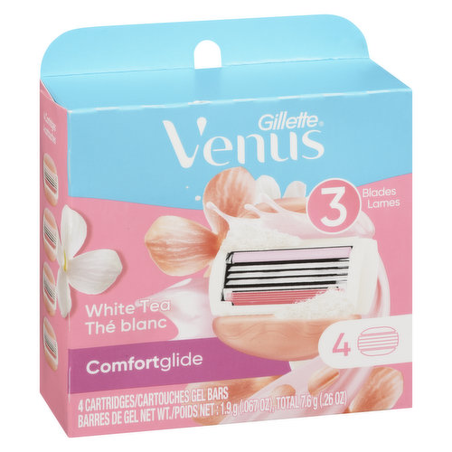 Gillette Venus Comfort Glide White Tea Cartridges Save On Foods 