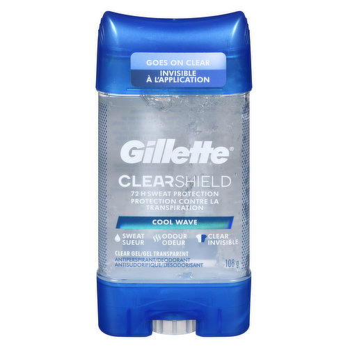 Desodorante Gillette Clear Gel para hombre, Cool Wave 107g