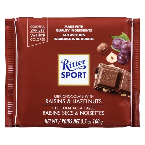 Ritter Sport - Chocolate Bar Raisin & Hazelnut