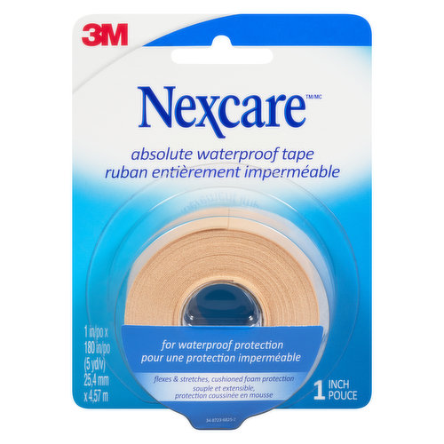 Flexes & moves with you, adhering strongly even when wet. This tape cushions as it protects & can be applied to damp skin. It's ideal for active lifestyles, exercising, bathing & swimming, it also effectively helps prevent & protect blisters.