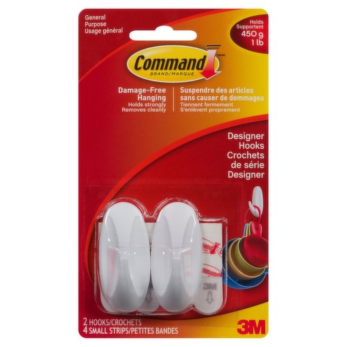 3M - Command White Design Hooks Small