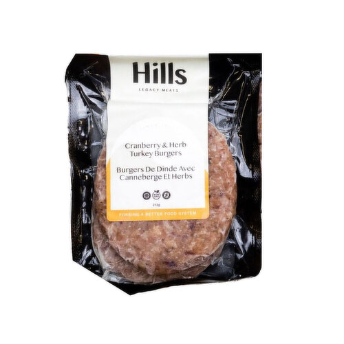 Hill's Legacy - Turkey Burgers with Cranberry & Herb
