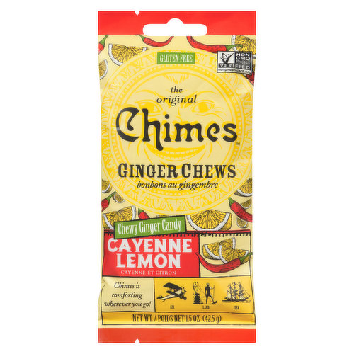 Chimes Ginger Chews Cayenne Lemon 9286