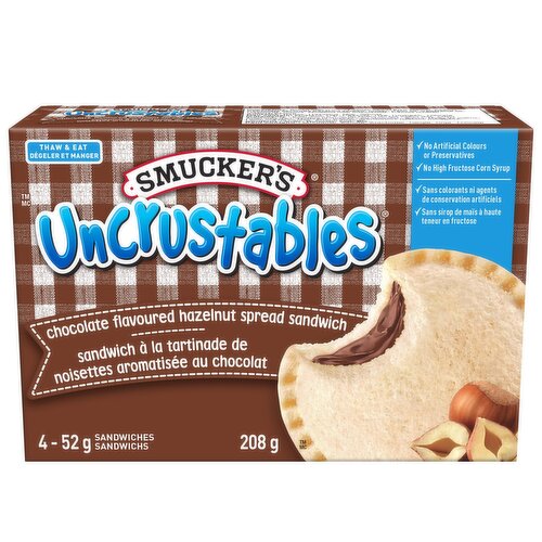 Smucker's - Uncrusted Chocolate Flavoured Hazelnut Spread Sandwich