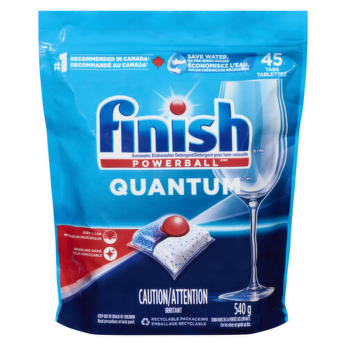 Finish Powerball Quantum Automatic Dishwasher Detergent Tabs - Shop Dish  Soap & Detergent at H-E-B