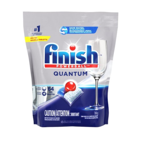 Finish Powerball Quantum 64 Tabs Automatic Dishwasher Detergent