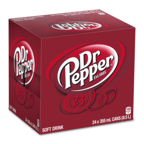 24x355ml Cans of Peppered Style Carbonated Soft Drink - Save On Foods Reserves the Right to Limit Quantities