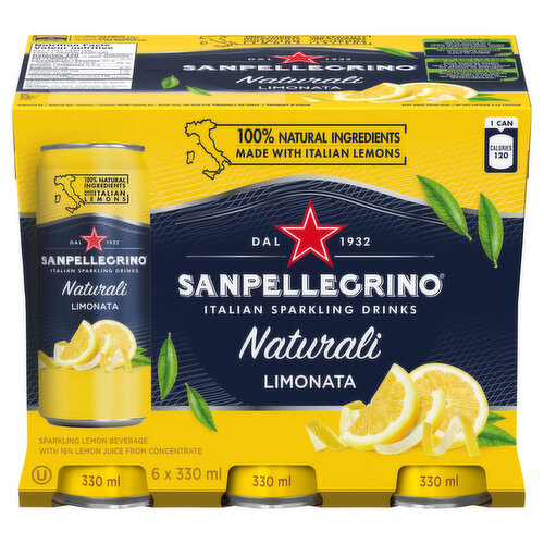 San Pellegrino - Italian Sparkling Drinks, Naturali Limonata