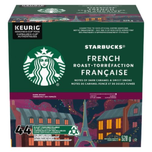 Starbucks - French Roast Coffee K-Cups, Dark Roast