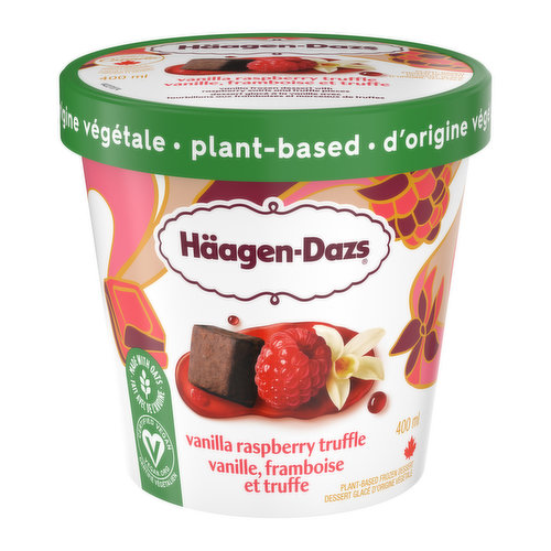 Haagen-Dazs - Plant Based Vanilla Raspberry Truffle Frozen Dessert