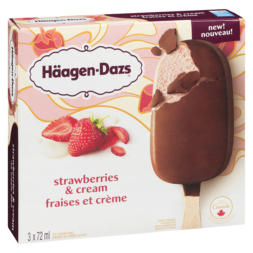 Haagen-Dazs - Strawberries & Cream Ice Cream Bars