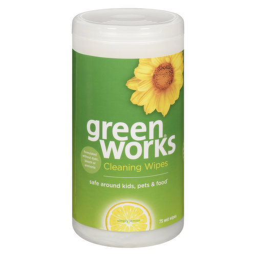 Clorox® Green Works® Cleaning Wipes, Simply Lemon