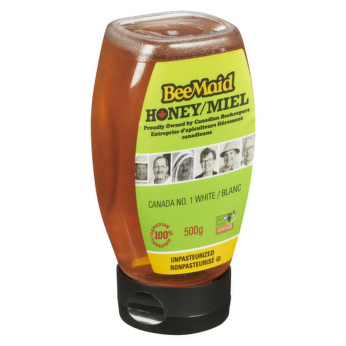 100% Canadian Pure Honey. Unpasteurized.