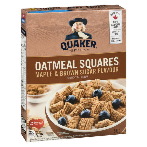 Quaker - Oatmeal Squares Maple & Brown Sugar Flavour Cereal