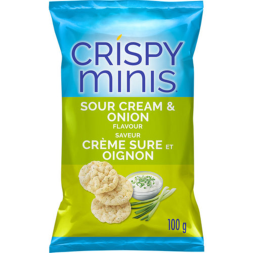 QUAKER - Crispy Minis Sour Cream & Onion Brown Rice Chips