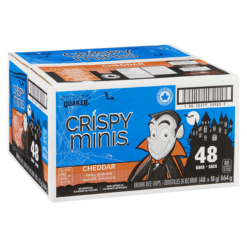 QUAKER - Crispy Minis, Cheddar Variety Pack Brown Rice Chips