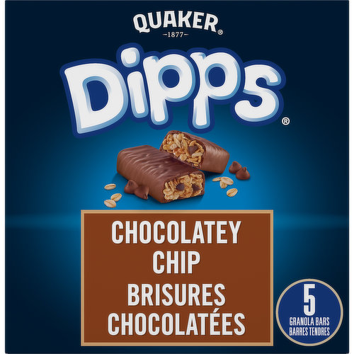 QUAKER - Dipps Granola Bars - Chocolatey Chip