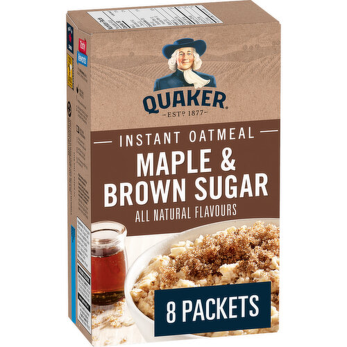 QUAKER - Maple & Brown Sugar Flavour Instant Oatmeal