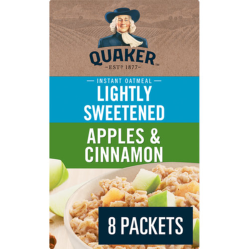 Quaker - Lightly Sweetened Apples & Cinnamon Instant Oatmeal