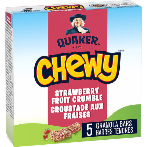 QUAKER - Granola Bars, Chewy Strawberry Fruit Crumble