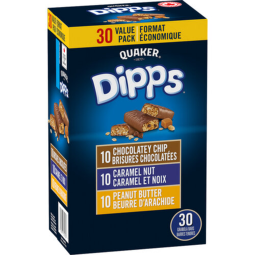 QUAKER - Dipps Granola Bars - Variety Pack