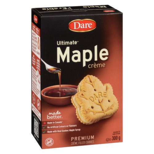 Dare - Ultimate Filled Cookies, Maple Crme - Save-On-Foods