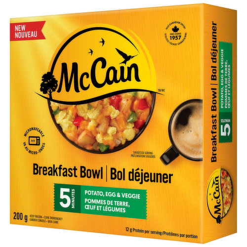 McCain - McCain 5 Minute Potato, Egg and Veggie Breakfast Bowl