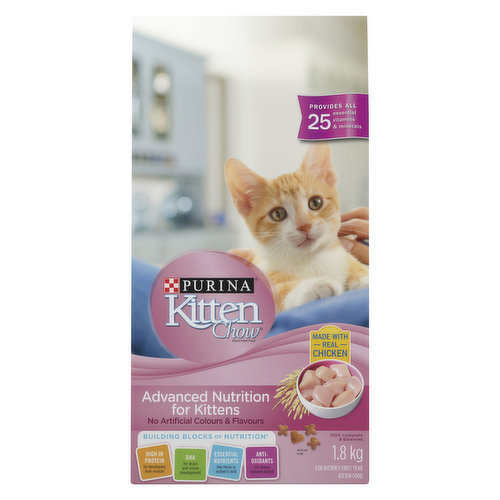 purina - Kitten Chow Advanced Nutrition for Kittens, Dry Kitten Food 1.8 kg