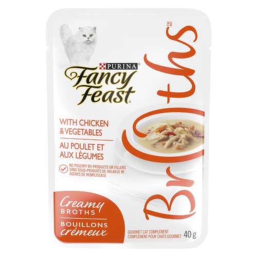 Fancy Feast - Creamy Broths Chicken & Vegetables, Wet Cat Food Complement