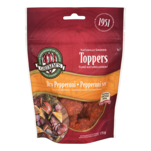 Grimms - Pepperoni Toppers Sliced Dry