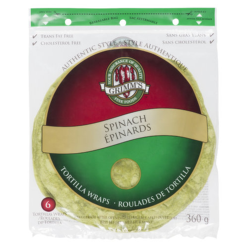 Grimms - Wraps Spinach 10 Inch