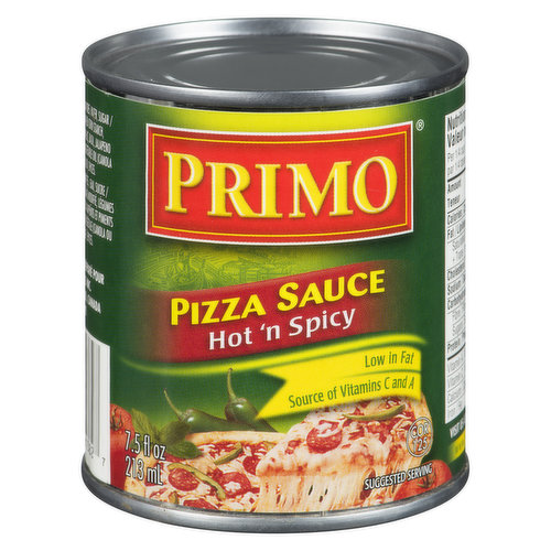 Primos Hot & Spicy pizza sauce is not only delicious it's easy to use! Just open up the bottle & squeeze on your pizza crust or toast, add toppings and pop in the oven!