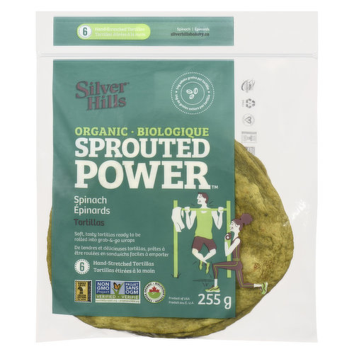 Silver Hills - Tortillas Sprouted Power Spinach