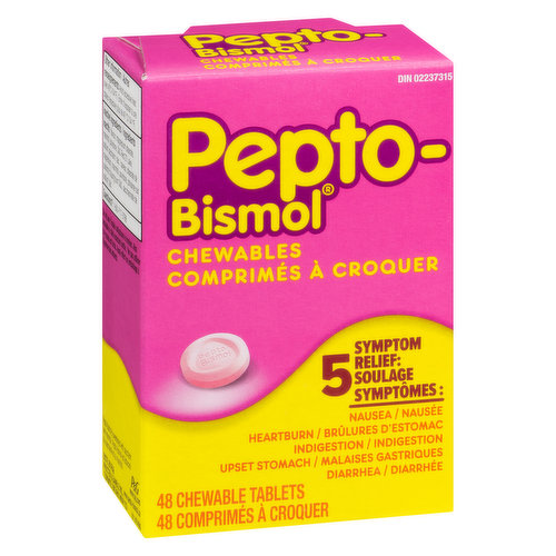 Pepto Bismol - Chewables 5 Symptom Relief