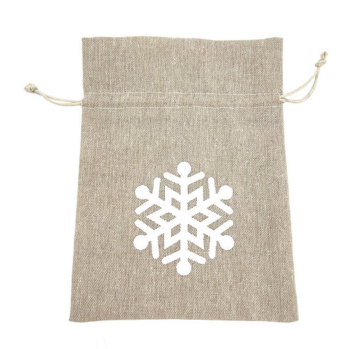 Gift Bag - White Snowflake 8in