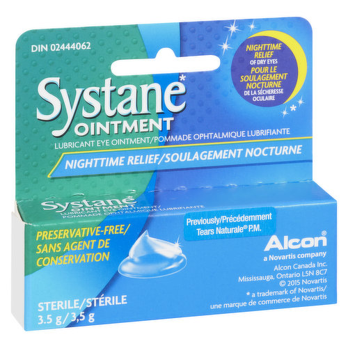 Nighttime Relief for Dry Eyes. Sterile.