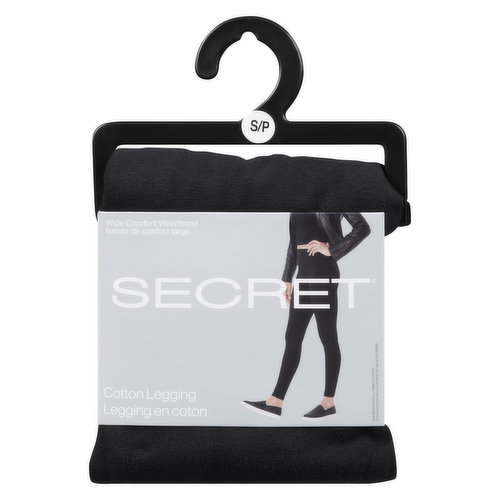 Secret - UC Cotton Legging Black, Small - Save-On-Foods