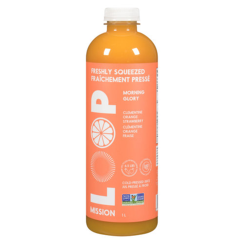 LOOP - Cold Pressed Juice - Morning Glory, Orange Clementine Strawberry