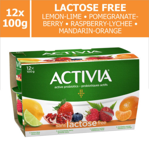 Activia - Activia, Yogurt, Lowfat, Strawberry, Strawberry Banana (12 count)