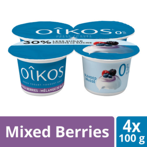 Oikos - Greek Yogurt 30% Less Sugar Mixed Berry