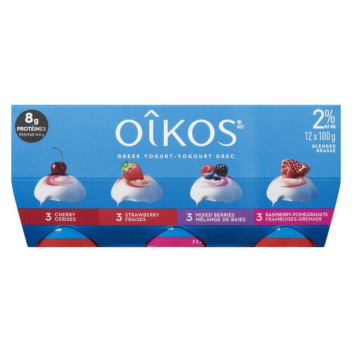 OIKOS - Greek Yogurt 2% M.F. - Mixed Berries Assortment