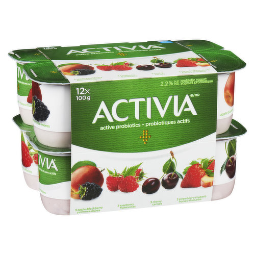 Activia - Probiotic Yogurt- Rbrry/Appl-Bbrry/Sbrry-Rbr/Chrry