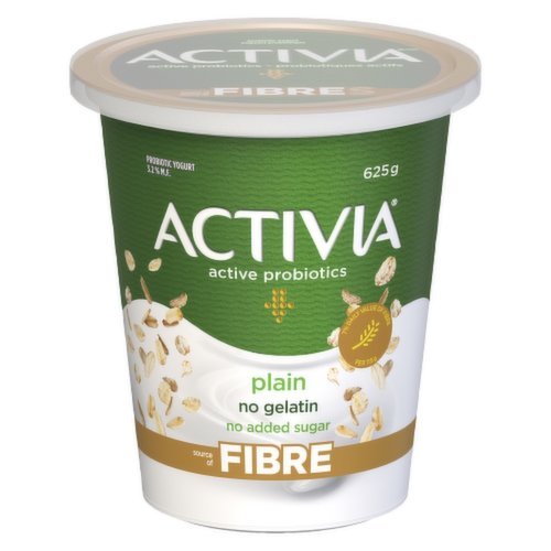 Activia - Probiotics Yogurt Fiber, Plain