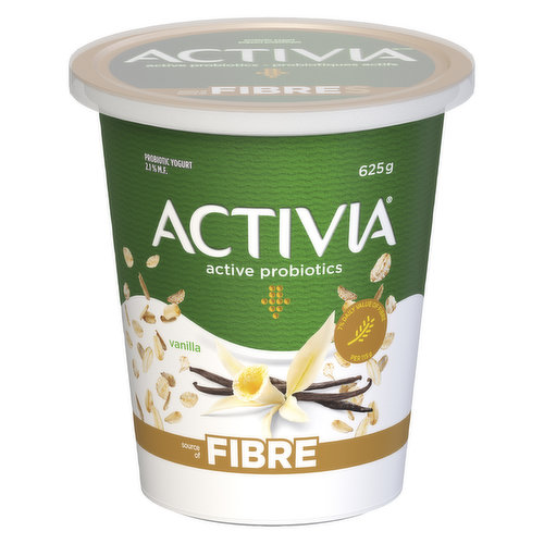 Activia - Probiotics Yogurt Source Of Fiber, Vanilla Flavour