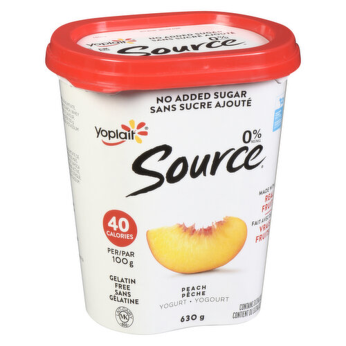 Yoplait - Source Peach Yogurt Tub