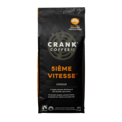 Crank - 5ieme Vitesse Whole Bean Coffee Organic